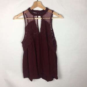 American eagle outfitters maroon blouse